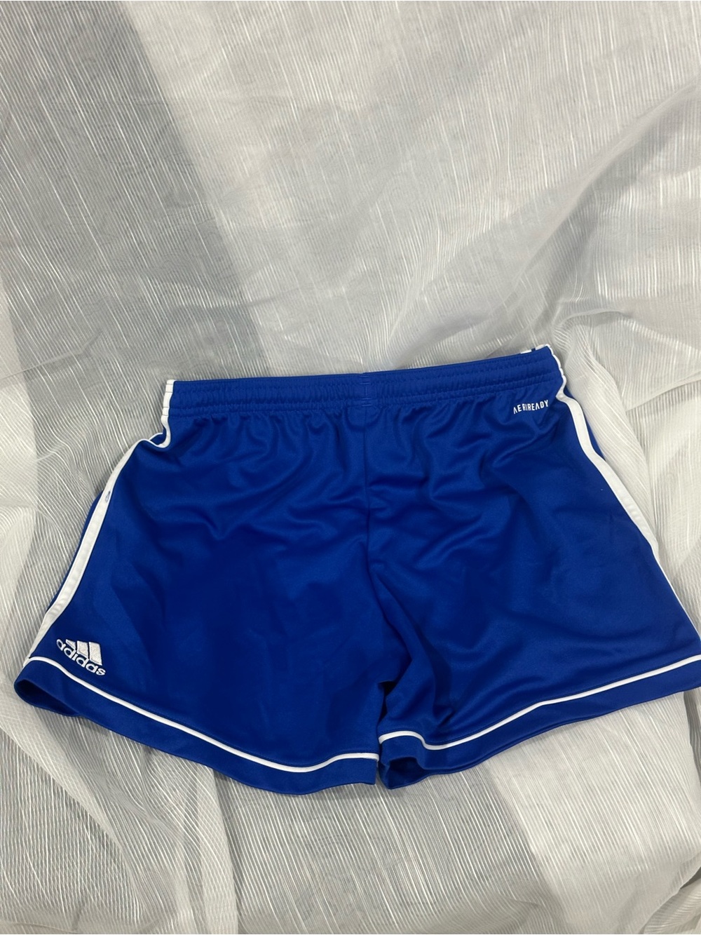 adidas Royal Blue Women's Athletic Shorts with White Trim